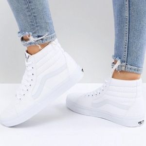 Never Worn White Vans Hi Tops
